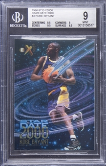 1996-97 Fleer Skybox EX-2000 "Star Date" Kobe Bryant Rookie Card - BGS MINT 9